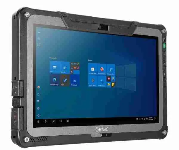 Getac f110 g6 tugged tablet front side view